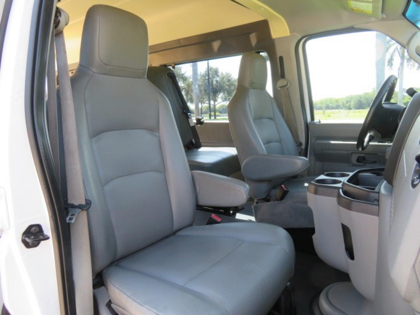 2014 White /Gray Ford E-Series Van (1FTNE1EW1ED) , Automatic transmission, located at 4301 Oak Circle #19, Boca Raton, FL, 33431, (954) 561-2499, 26.388472, -80.084045 - Photo#78